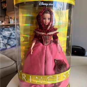 Disney Princess Belle Doll in Red and Pink Dress